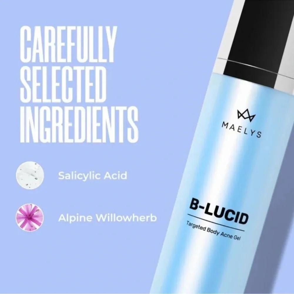 MAELYS B-Lucid Targeted Body Acne Gel 3.38oz NIB Sealed $49 NIB Sealed